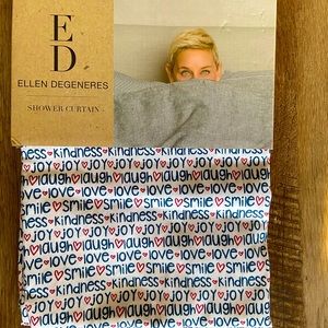 Ellen Degeneres ED Shower Curtain Laugh Love